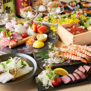 コース ♪旬の海鮮と黒毛和牛を使った贅沢コース！[全8品]2時間飲み放題付き 7,000円⇒6,000円